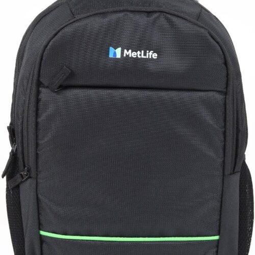 Custom Black Textured Premium Mesh Backpack