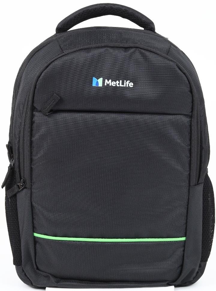 Custom Black Textured Premium Mesh Backpack