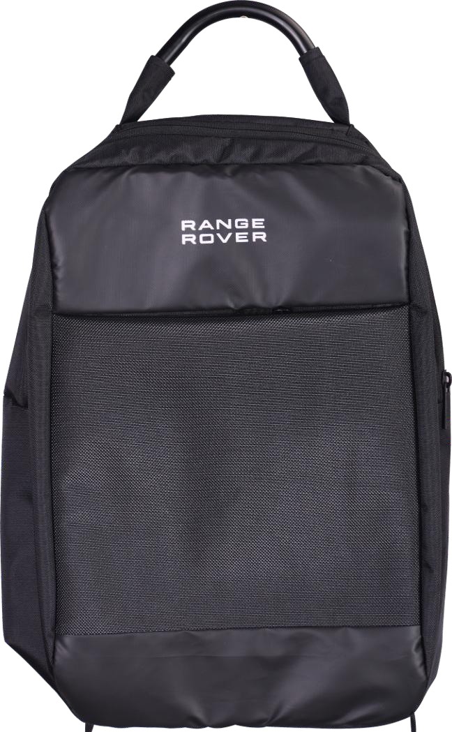 Custom Black Backpack with Gunmetal Handle