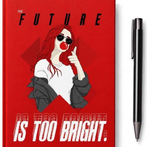 Printed Hardbound Notebook and Metal Pen Gift Set