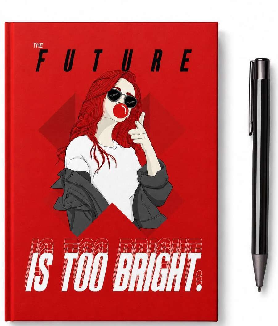 Printed Hardbound Notebook and Metal Pen Gift Set