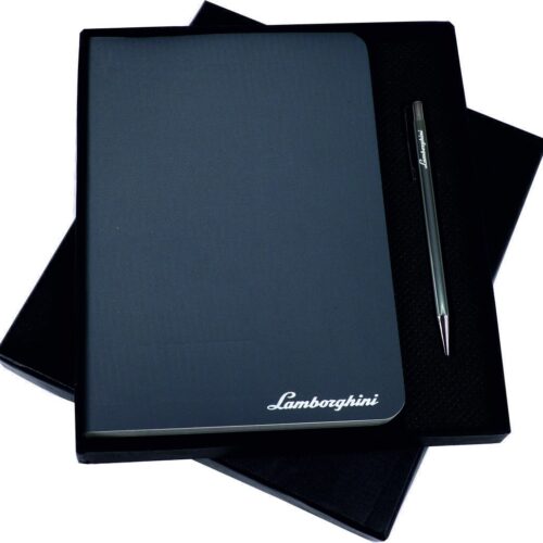 Navy Nano-Dot Notebook and Metal Pen Gift Set
