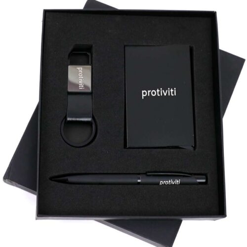 Metal Pen, Keychain and Cardholder Gift Set