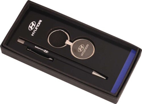 Ultra-Matte Metal Pen and Double-Sided Keychain Set