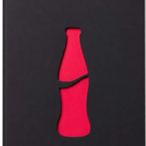 Custom Black Bottle-Motif Custom-Cut Notebook