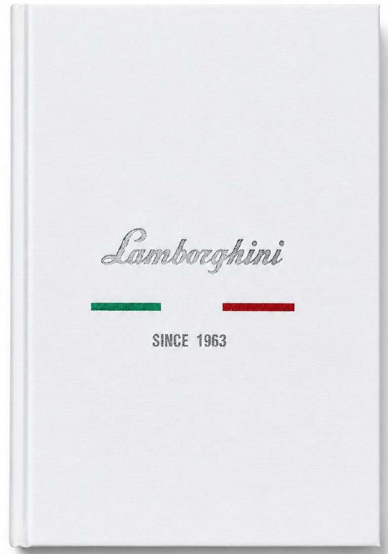 Custom White Textured Hardbound Notebook