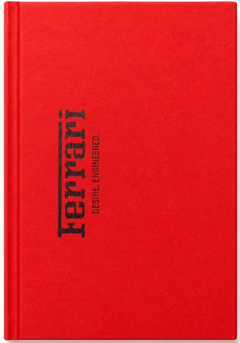 Custom Red Textured Hardbound Notebook