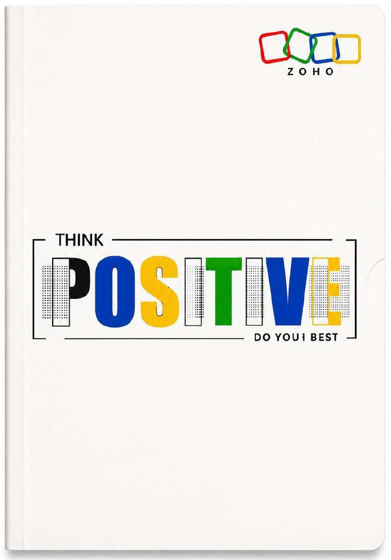 Custom White Printed Notebook with Spot-UV Finish
