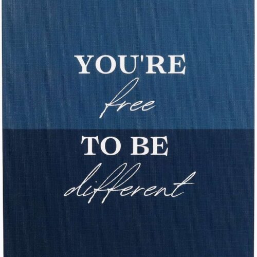 Custom Navy Linen-Finish Printed Notebook