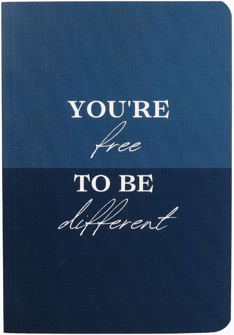 Custom Navy Linen-Finish Printed Notebook