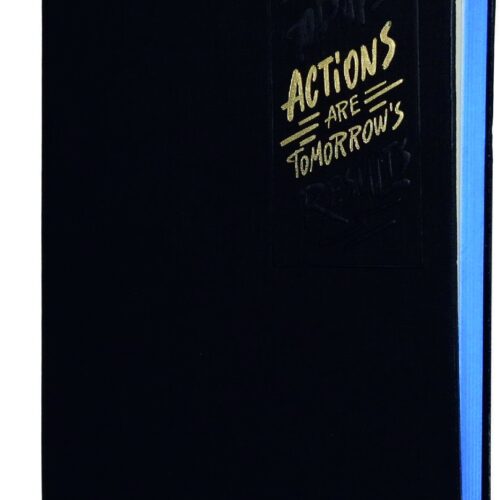 Custom Black Flex Notebook with Cyan Page Edge