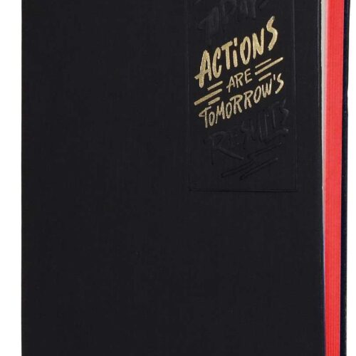 Custom Black Flex Notebook with Red Page Edge