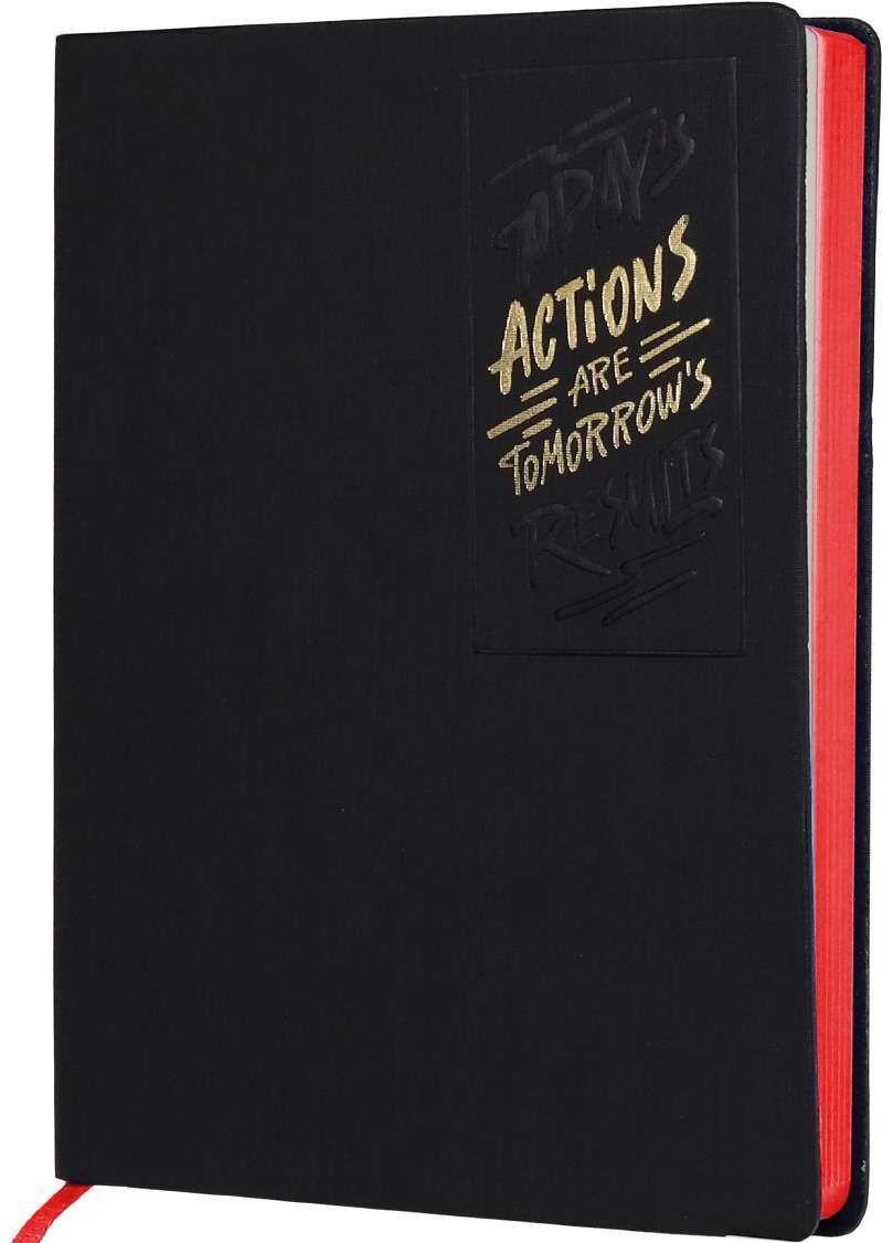 Custom Black Flex Notebook with Red Page Edge