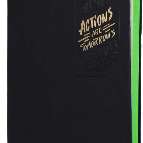 Custom Black Flex Notebook with Green Page Edge