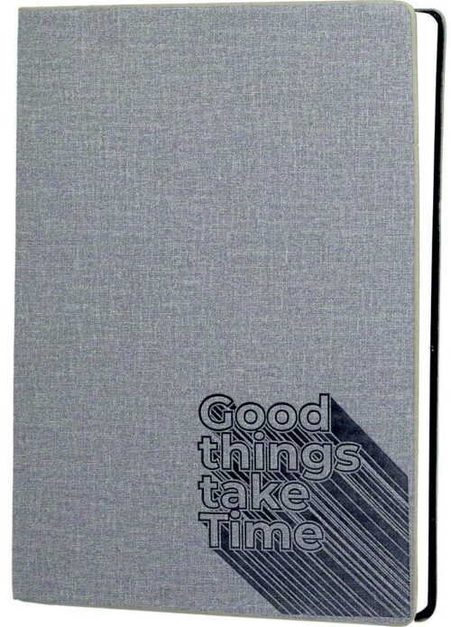 Custom Grey Flex Vegan-Leather Notebook