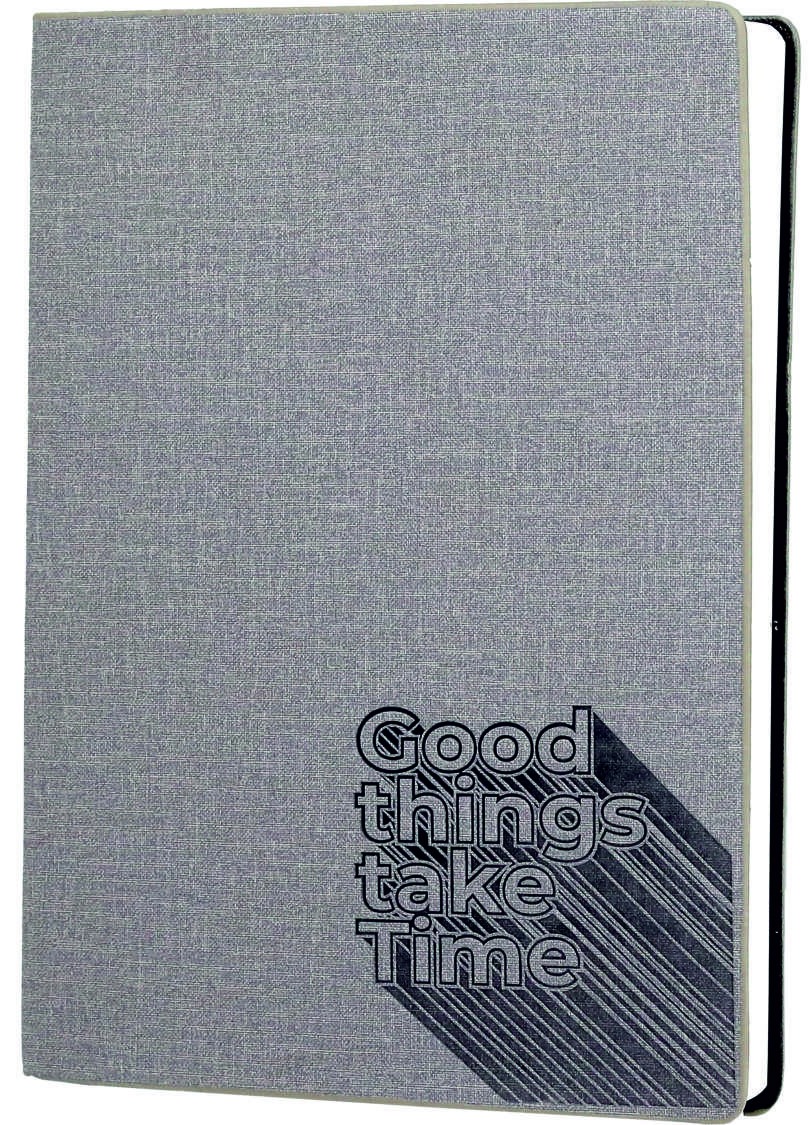 Custom Grey Flex Vegan-Leather Notebook
