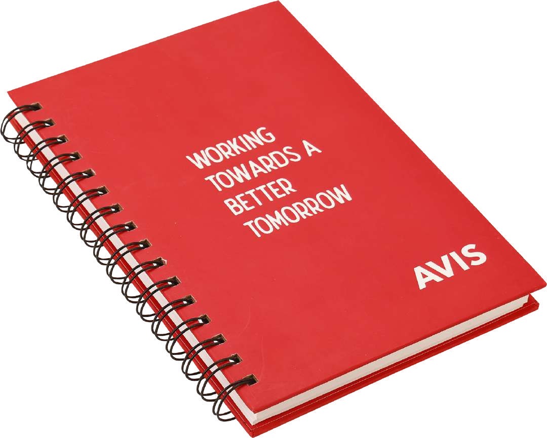 Custom Red Hardcover Wiro Notebook