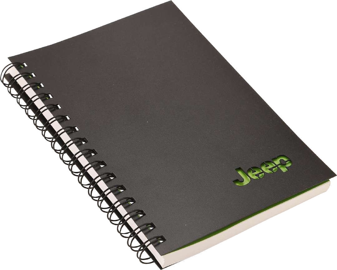 Custom Black Plastic-Sheet Wiro Notebook
