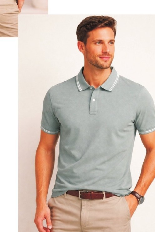 Louis Philippe Grey Prestige Corporate Polo T-Shirt