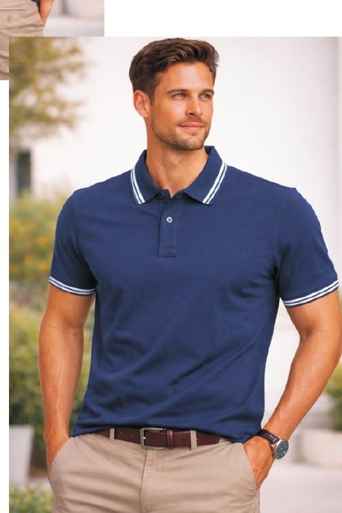 Louis Philippe Navy Sport Luxe Corporate Polo T-Shirt